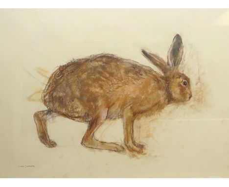 Lara Scouller (British 1983-): 'Brown Hare', pastel signed, titled and dated 2015 on label verso 51cm x 71cm Provenance: with