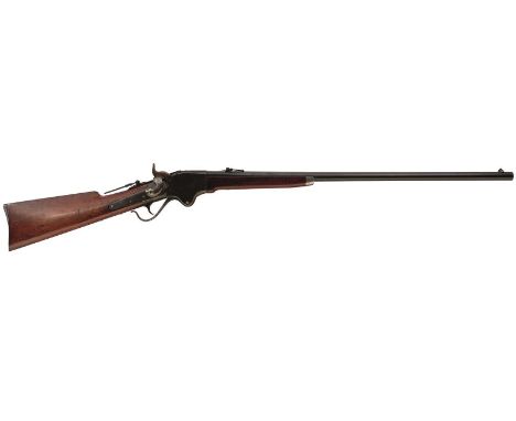 A .52 RIMFIRE OBSOLETE CALIBRE SPENCER SPORTING RIFLE, 30inch sighted barrel fitted with ramp and ladder rear sights and rear