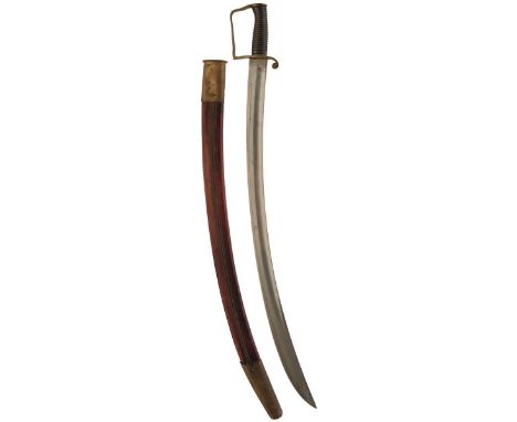 A SCARCE MOUNTAIN ARTILLERY SWORD TO THE 8TH MOUNTAIN BATTERY OF THE ROYAL GARRISON ARTILLERY, 77cm sharply curved blade by W