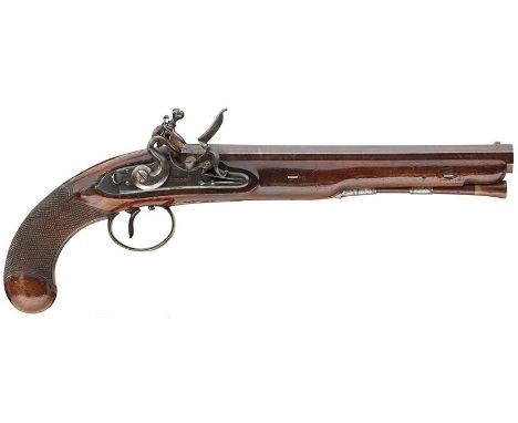 A CRISP 20-BORE FLINTLOCK DUELLING PISTOL BY PROBIN, 9.5inch sighted octagonal browned barrel signed J. PROBIN MAKER TO HIS R