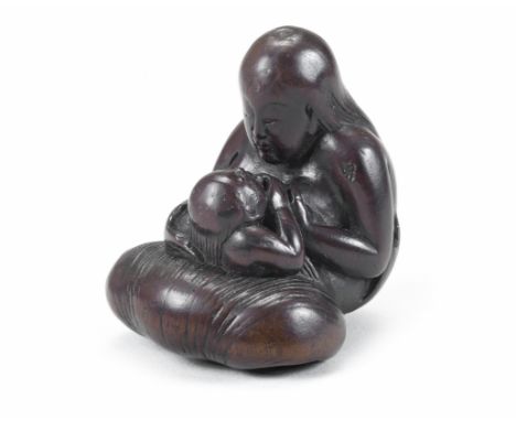 A netsuke of a suckling mermaidBy Masakazu, Edo period (1615-1868) or Meiji era (1868-1912), circa 1860-1880The mermaid seate