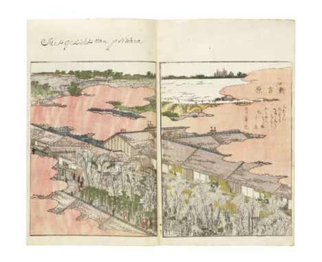 Katsushika Hokusai  (1760-1849)Edo period (1615-1868), circa 1802A hanshibon-size book, volume 3, from the three volume set o