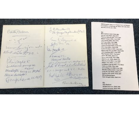 Reception for Victoria Cross and George Cross Holders Signed by 26 Vc's &amp; 3 GC's Holders at Buckingham Palace 18th July 1