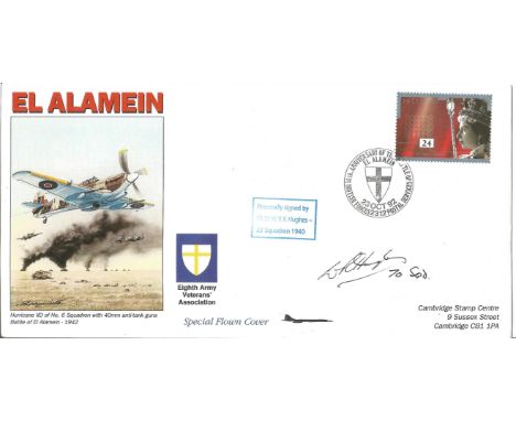 WW2 RAF Flt Lt W R K Hughes 70 Squadron 1940 signed El Alamein Concorde flown cover, certified no. 12 of 50. Good condition. 