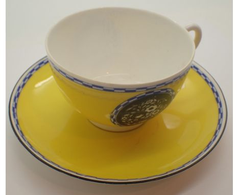 Royal Worcester yellow cup and saucer set