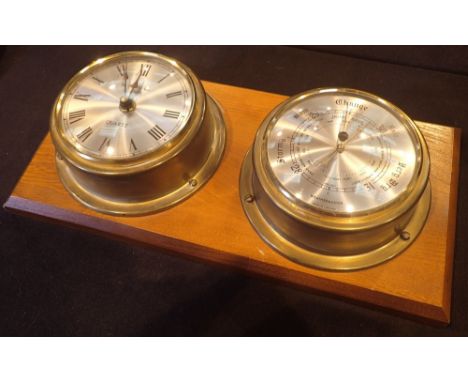 H Samuel quartz clock and barometer