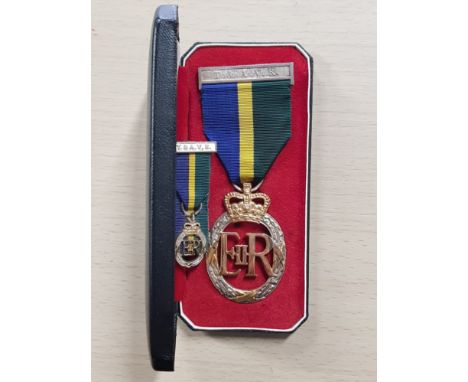TERRITORIAL EFFICIENCY DECORATION T AN A V R WITH MINIATURE