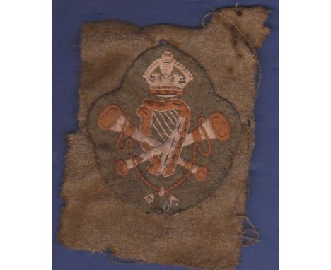 WWI Royal Irish Rgt Buglers Arm patch. Rare in original condition