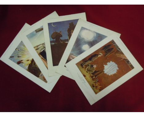 Vintage Humorous Prints based on WWI dated 1935, By courtesy of the "Bystander". Good lot of five.