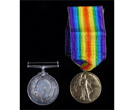 First World War pair, War and Victory medals, (2238 PTE J.G. JAMIESON. WELSH R.)