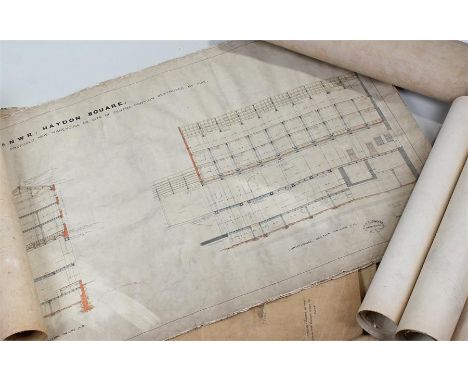 Collection of architectural plans, to include L & NWR. Haydon Square, plan of boiler seating, etc, (qty)  