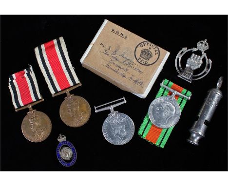 Medals, to include two Special Constabulary medals (JOSEPH DANIELS) and (PAR. OFFR. FREDERICK INGATE) a boxed World War II pa