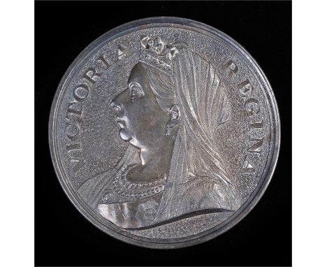 Commemorative medal with Queen Victoria's medallion portrait by Sir Thomas Brock on front, inscription on reverse reads, St S