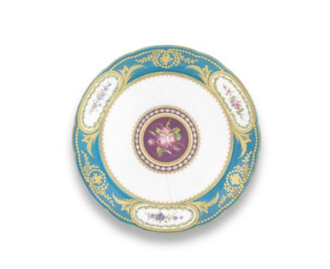A Sèvres plate from the service given by Louis XVI to Archduke Ferdinand of Austria, circa 1785Painted by Michel-Gabriel Comm