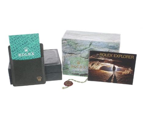 Rolex - Green leather watch box with watch cushion and outer cover with '16570' white sticker, reference no. 68.00.01; togeth