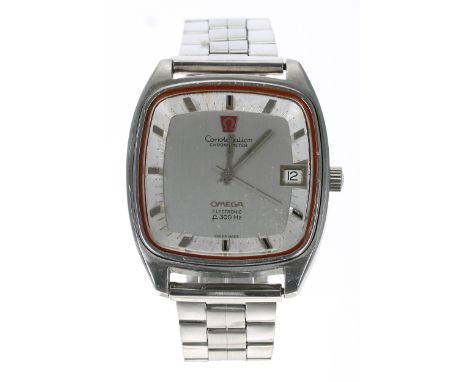Omega Electronic f300Hz Constellation Chronometer stainless steel gentleman's wristwatch, reference no.198.0027, serial no. 3