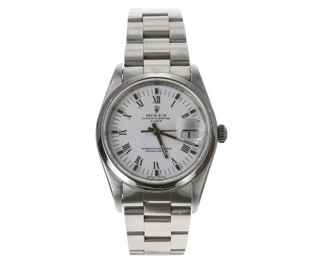 Rolex Oyster Perpetual Date stainless steel gentleman's wristwatch, reference no. 15200, serial no. Z342xxx, circa 2006/2007,