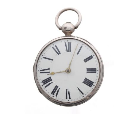 George IV silver verge pocket watch, London 1828, the fusee movement signed J. Levy & Son, London, no. 662, with engraved bal