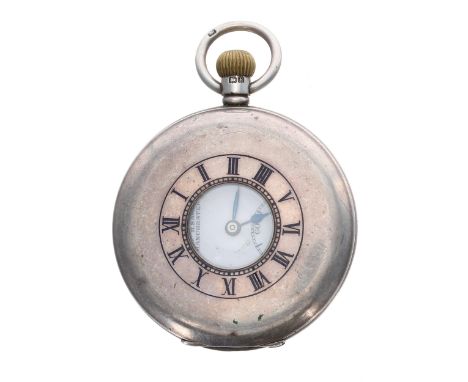 H. Samuel, Manchester 'Everite' silver half hunter lever pocket watch, Birmingham 1930, signed 15 jewel movement with compens