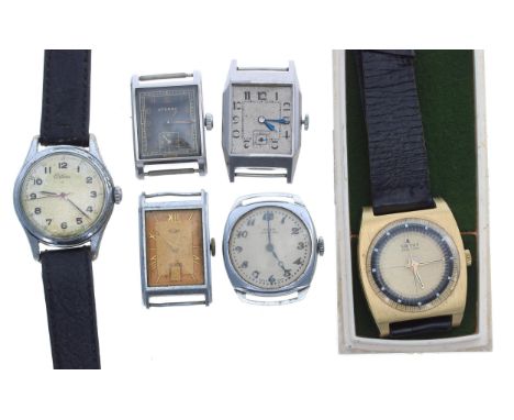 Smiths gold plated and stainless steel gentleman's wristwatch for repair, 33mm (Smiths box); together with a selection of gen
