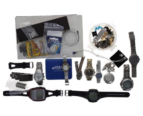 Collection of assorted quartz wristwatches to include Rotary (box and guarantee), Sekonda, Ingersoll chronograph, Suunto Spyd