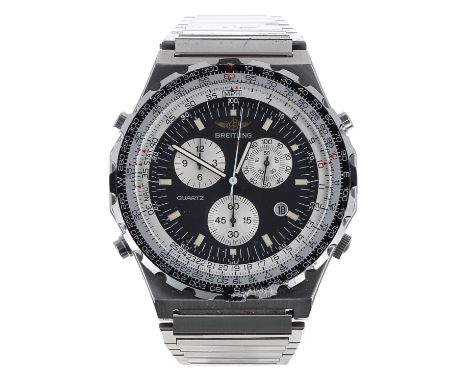 Breitling Navitimer Jupiter Pilot Chronograph stainless steel gentleman's wristwatch, reference no. 80975, serial no. 803x, b