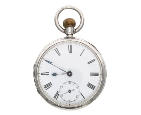 Victorian silver lever set pocket watch, London 1886, the movement signed Seth Thomas, Thomaston, Conn, no. 1863, patented Ja