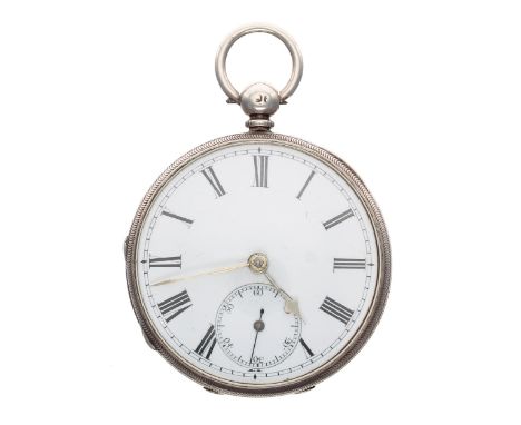 Victorian silver fusee lever pocket watch, London 1857, the movement signed Barrow, London, no. 2296, with compensated balanc