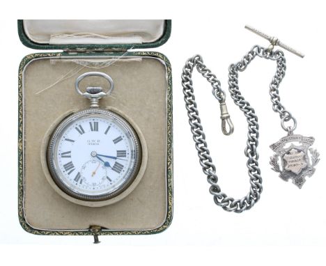 Railway Interest - Limit No. 2 Great Western Railway (G.W.R.) nickel cased lever pocket watch, signed 15 jewel movement with 