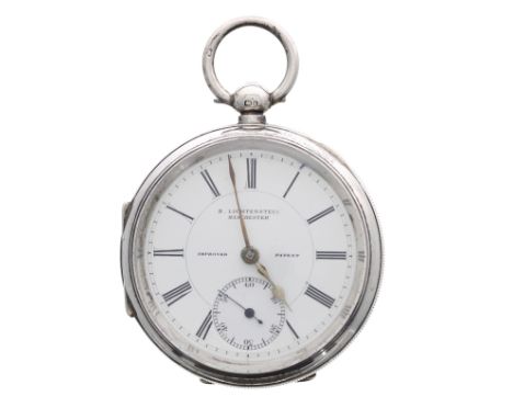 Edwardian silver lever pocket watch, Chester 1905, the movement inscribed 'Guaranteed English Lever', no. 614873, with engrav