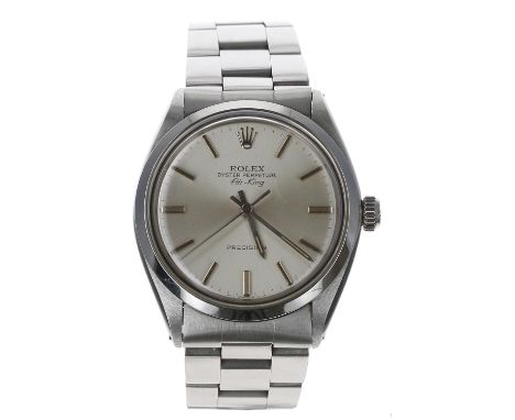 Rolex Oyster Perpetual Air-King Precision stainless steel gentleman's wristwatch, reference no. 5500, serial no. 6692xxx, cir