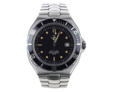Omega Seamaster 300 200 M Professional stainless steel gentleman's wristwatch, reference no. 396 1041, black dial with dot an