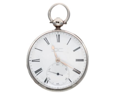 William IV silver fusee lever pocket watch, London 1830, the movement signed Henry Pace, London, no. 2319, with engraved bala