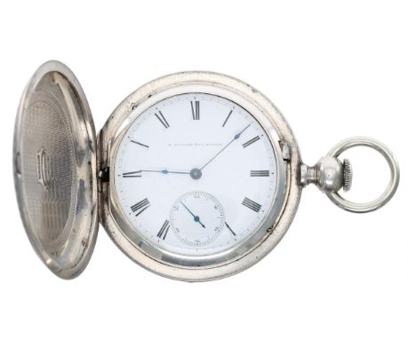 E. Howard & Co. 'Mershon's Patent' coin silver lever hunter pocket watch, circa 1860's, the movement signed E. Howard & Co. B