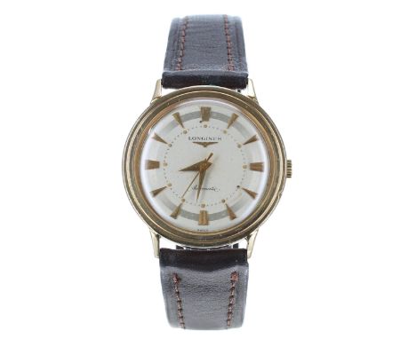 Longines 10k gold filled automatic gentleman's wristwatch, reference no. 1037, case no. 102x 5874xx, serial no. 10251xxx, cir