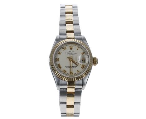 Rolex Oyster Perpetual Datejust gold and stainless steel lady's wristwatch, reference no. 69173, serial no. W735xxx, circa 19