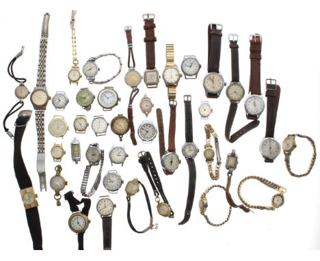 Quantity of ladies wristwatches to include Nelson, Mentor, Medana, Galmor; together with a large quantity of ladies wristwatc