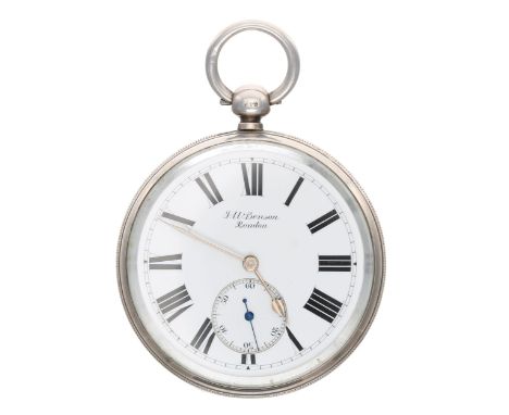 J.W. Benson 'The ''Ludgate'' Watch' silver lever pocket watch, London 1889, the three quarter plate movement signed J.W. Bens