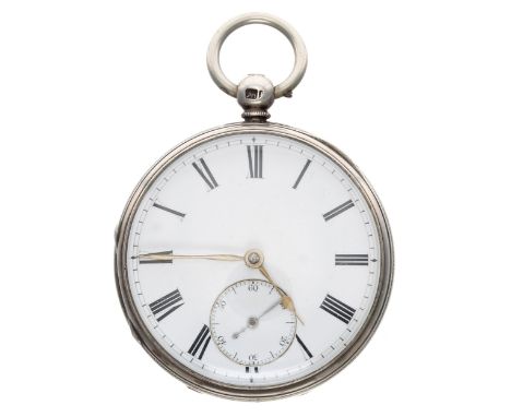 Victorian silver fusee lever pocket watch, London 1870, the movement signed Melrose, Edinburgh, no. 525, dust cover, Roman nu