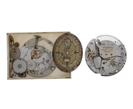 LeCoultre Memovox wristwatch movement, cal. K911; together with a Jaeger Le-Coultre wristwatch movement for assembly/repair o