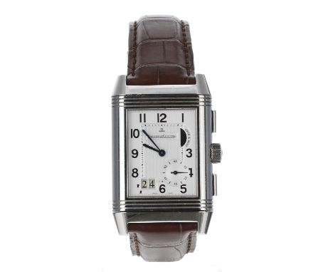 Jaeger-LeCoultre Reverso Grande Date GMT Special Edition stainless steel gentleman's wristwatch, reference no. 240.8.18, seri
