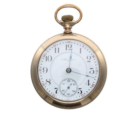 Elgin National Watch Co. 'B.W. Raymond' gold plated lever set pocket watch, circa 1897, signed 17 jewel movement, no. 7489633