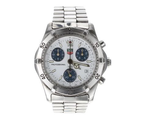 Tag Heuer 2000 Series Professional 200m Chronograph stainless steel gentleman's wristwatch, reference no. CK1111, serial no. 
