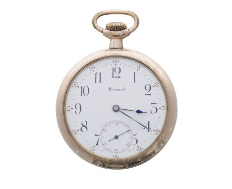 E. Howard Watch Co. gold plated lever pocket watch, signed 17 jewel adjusted movement, no. 957046, Pat'd '05, with compensate