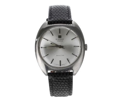 Tissot Seastar stainless steel gentleman's wristwatch, circular silvered dial with applied baton markers, minute markers and 