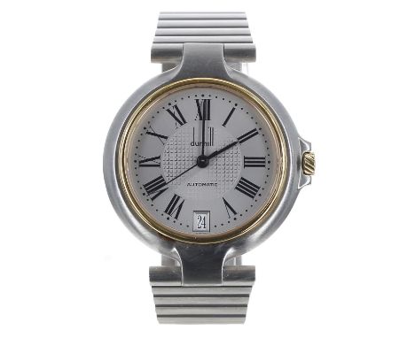 Dunhill automatic bi-colour stainless steel gentleman's wristwatch, case no. 46 101xx, circa 2000, circular grey dial with Ro