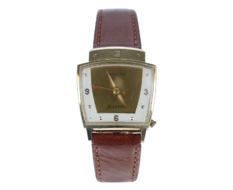 Hamilton Everest Electric 10k gold filled gentleman's wristwatch, case no. 106xx, circa late 1950s/60s, two tone gilt and sil