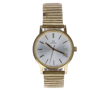 Omega gold plated and stainless steel gentleman's wristwatch, reference no. 136 0104, serial no. 41478xxx, circa 1978, circul