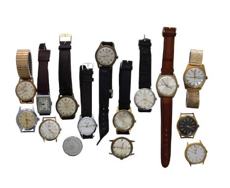 Quantity of gentleman's wristwatches to include Timex, Rotary, Ingersoll, Roamer, Lucerne (14) 