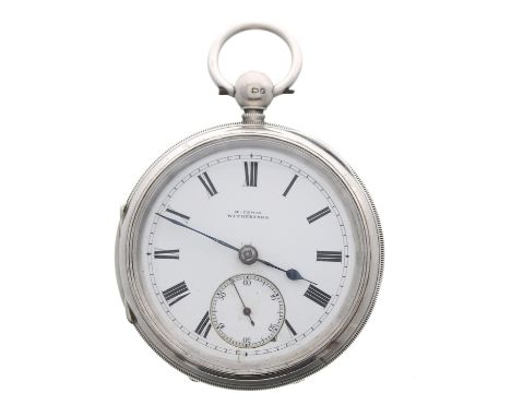 Edwardian silver fusee lever pocket watch, Chester 1906, the movement signed H. Lewis, Withernsea, no. 150136, dust cover, si